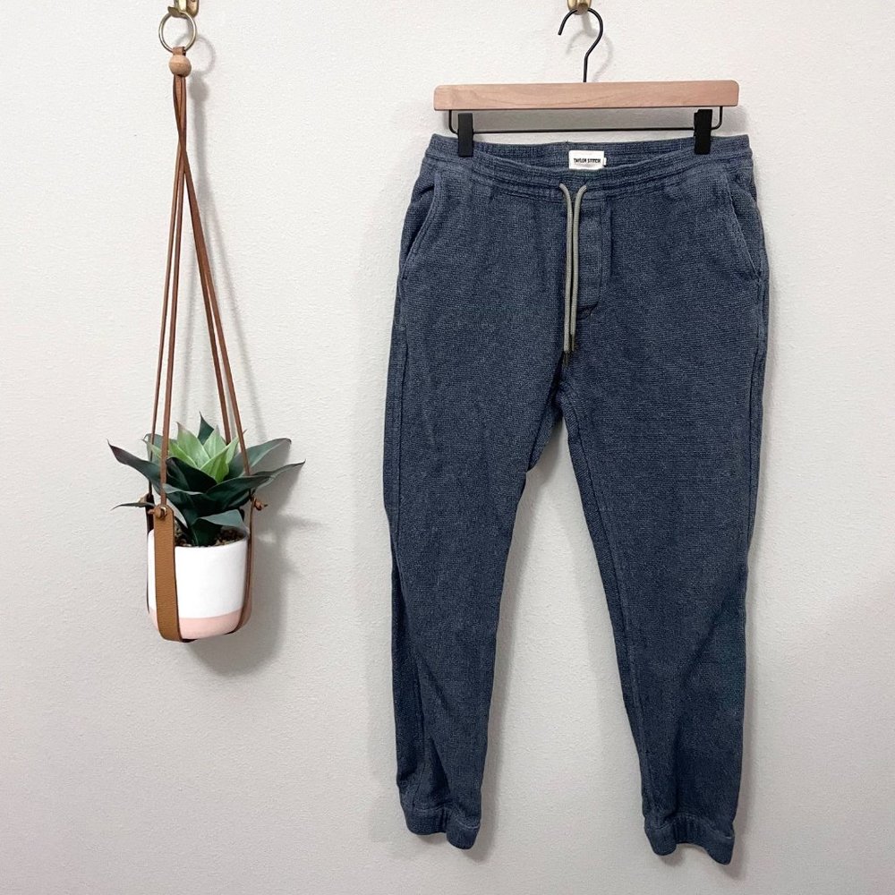 Taylor Stitch Gray/Blue Knit Apres Pants Joggers Size L 2011APCW